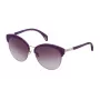 POLICE Moteriški Akiniai Nuo Saulės SPL6195608FF Havana Acetato Rėmelis Rudi Polikarbonato Lęšiai 56mm
