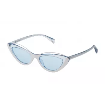 POLICE moteriški akiniai nuo saulės SPL93752095W Havana Acetate rudi gradientiniai lęšiai 52mm