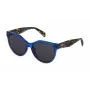 POLICE moteriški akiniai nuo saulės SPLC22E58097D Havana rudi kvadratiniai acetatiniai 58mm UV400