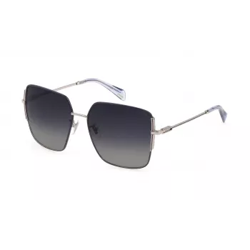 POLICE moteriški akiniai nuo saulės SPLF34-570E59 Havana/Ruda Drugelio katės akies 57mm