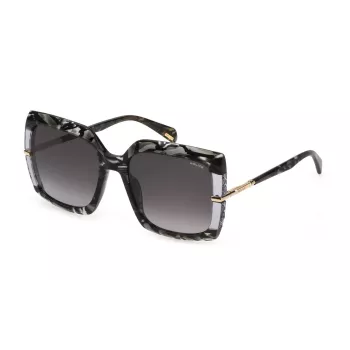 POLICE Moteriški Akiniai nuo Saulės SPLG23M5706RT Havana Acetato Rėmelis Rudi Gradientiniai Lęšiai 57/19/140 mm