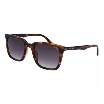 POLICE Moteriški Akiniai Nuo Saulės SPLL80M520836 Havana Acetatiniai Rudi Gradientiniai Lęšiai 52mm