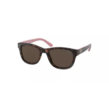Polo Ralph Lauren PP9501-593673 Unisex Akiniai Havana Ruda 47mm