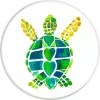 PopSockets PopGrip Turtle Love - keičiamas telefono laikiklis ir stovas, įvairiaspalvis
