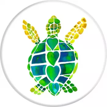 PopSockets PopGrip Turtle Love - keičiamas telefono laikiklis ir stovas, įvairiaspalvis