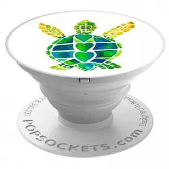 PopSockets PopGrip Turtle Love - keičiamas telefono laikiklis ir stovas, įvairiaspalvis