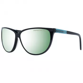 PORSCHE DESIGN Moteriški Akiniai nuo Saulės P8588-61A – Juodas Rėmelis, Pilki Lęšiai, 61/13/135 mm