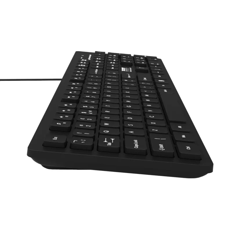 Port Connect Tough Office USB klaviatūra – juoda