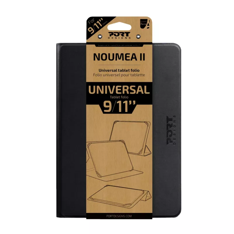 Port Designs Noumea II Universal 9/11 planšetinio kompiuterio dėklas – juodas