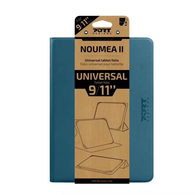 Port Designs Noumea II Universal Folio Tablet Dėklas 9-11 colių planšetėms - Mėlynas (201328)