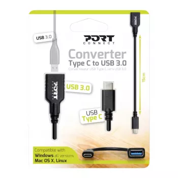 PORT DESIGNS Port Type-C į USB3.0 15 cm adapteris