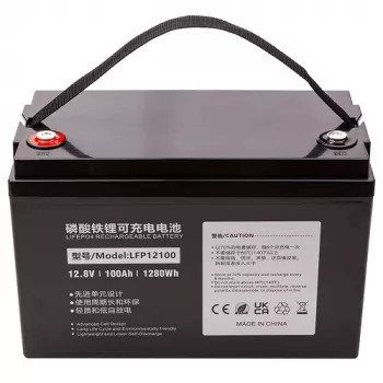 POWER PLANT LiFePO4 akumuliatorius 12.8V 100Ah – 1280Wh giliai ciklinis su įmontuota BMS