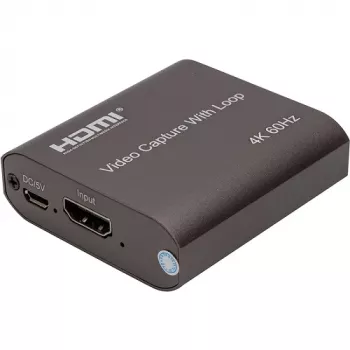 POWER PLANT, LLC 4K HDMI vaizdo fiksavimo įrenginys su Loop-Out, USB 3.0, itin maža delsa