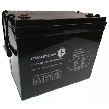 PowerBat CBE 12V 75Ah Deep Cycle Gel Battery