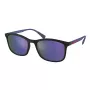 PRADA Linea Rossa vyriški akiniai nuo saulės PS01TS-16G05U Matinis juodas rėmelis Pilki sidabriniai veidrodiniai lęšiai 55/19/140 mm