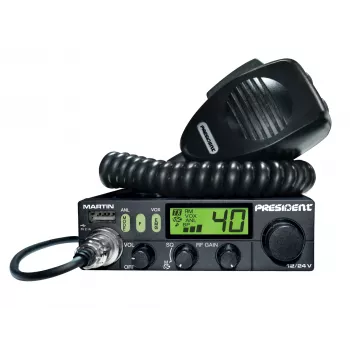 President Martin ASC CB radijo siųstuvas-imtuvas AM/FM 12/24V