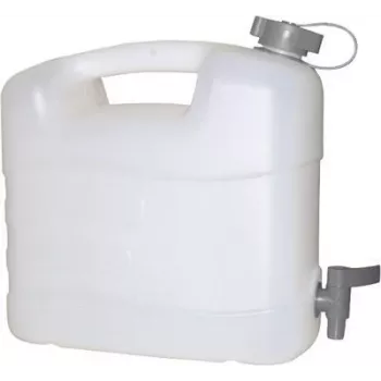 PRESSOL 20 L HDPE kanistras su išpylimo čiaupu, baltas, maistui tinkamas 21167