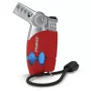 Primus PowerLighter III Spark Piezo virtuvinis žiebtuvėlis – raudonas, pripildomas dujomis, atsparus vėjui, reguliuojama liepsna