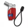 Primus PowerLighter III Spark Piezo virtuvinis žiebtuvėlis – raudonas, pripildomas dujomis, atsparus vėjui, reguliuojama liepsna