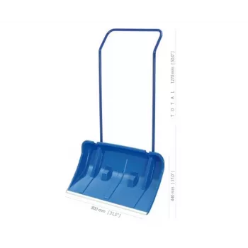 PROSPERPLAST PP. Double Shovel Arctic Blue 80 cm sniego kastuvas su plienine rankena