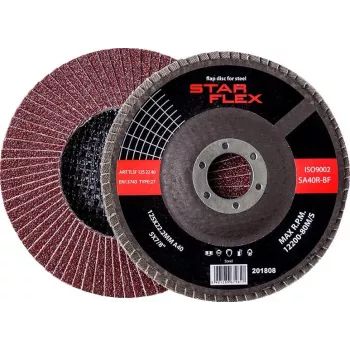 PSG Star Flex STAL T29 125x22mm šlifavimo žiedlapių diskas, cirkonio aliuminio oksidas, grūdėtumas 40, plienui (TLS1252240)