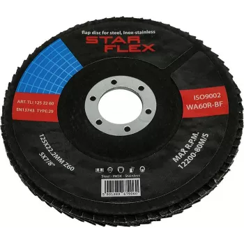 PSG Star Flex T29 žiedlapinis diskas 125 mm x 22.23 mm grūdėtumas 60 INOX TLI1252260