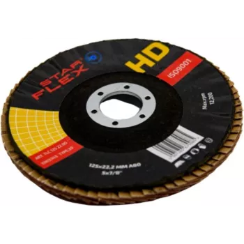 PSG Star Flex T29 SG INOX keraminis žiedlapinis diskas 125 mm, 22,23 mm anga, P40 grūdėtumas, 29 tipo kūginis, nerūdijančiam plienui ir metalui