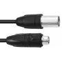 PSSO DMX kabelis IP65 3-pin XLR vyriškas į moterišką 20m juodas 30227843