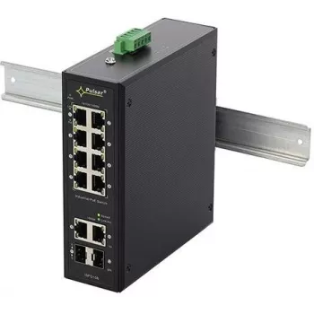 PULSAR ISFG108 Pramoninis PoE komutatorius (8xPoE, 2x SFP, nevaldomas, 240W)