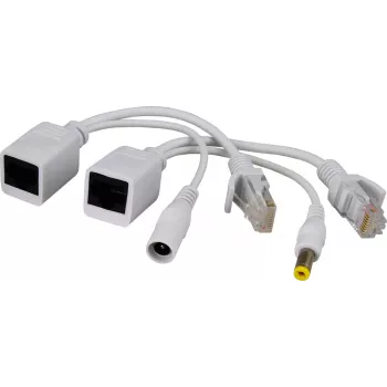 Pulsar P-POE1 pasyvaus PoE adapterių rinkinys su RJ45 jungtimis