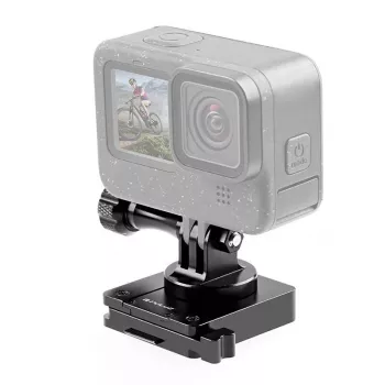 PULUZ Šalmo Laikiklis Sportinėms Kameroms (DJI, GoPro, Insta360) - Juodas