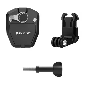 PULUZ Motorcycle Windshield Clip for Sports Cameras (DJI Osmo Action 4, GoPro Hero 12, Insta360 Ace Pro / X4) - Juoda