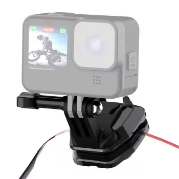 PULUZ Motorcycle Windshield Clip for Sports Cameras (DJI Osmo Action 4, GoPro Hero 12, Insta360 Ace Pro / X4) - Juoda