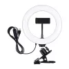 PULUZ PKT3120B 20 cm profesionalus žiedo apšvietimas – 80 LED, 10W, 3000K-6500K, 10 reguliavimo lygių, su monitoriaus laikikliu ir telefono laikikliu – juodas | ITwork.lt