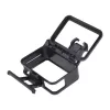 Puluz apsauginis rėmelis DJI Osmo Action - juodas PC rėmas su šalto bato laikikliu ir greito atleidimo sagtimi