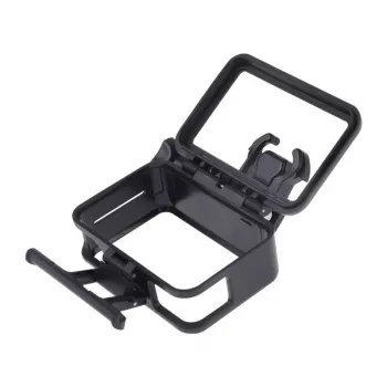 Puluz apsauginis rėmelis DJI Osmo Action - juodas PC rėmas su šalto bato laikikliu ir greito atleidimo sagtimi