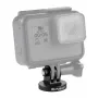 PULUZ PU145B CNC aliuminio adapteris veiksmo kameroms su 1/4 inch trikojo sriegiu, juodas
