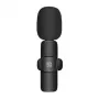 PULUZ PU3083B belaidis lavalier mikrofonas su USB-C imtuvu, 2.4GHz, omnidirectional kondensatorinis, 20m veikimo nuotolis