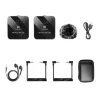 PULUZ PU3153B belaidis lavalier mikrofonas 1 TX + 1 RX, 2,4 GHz, USB-C, įvairiakryptis kondensatorinis, triukšmo slopinimas, plug-and-play, skirtas Android ir PC