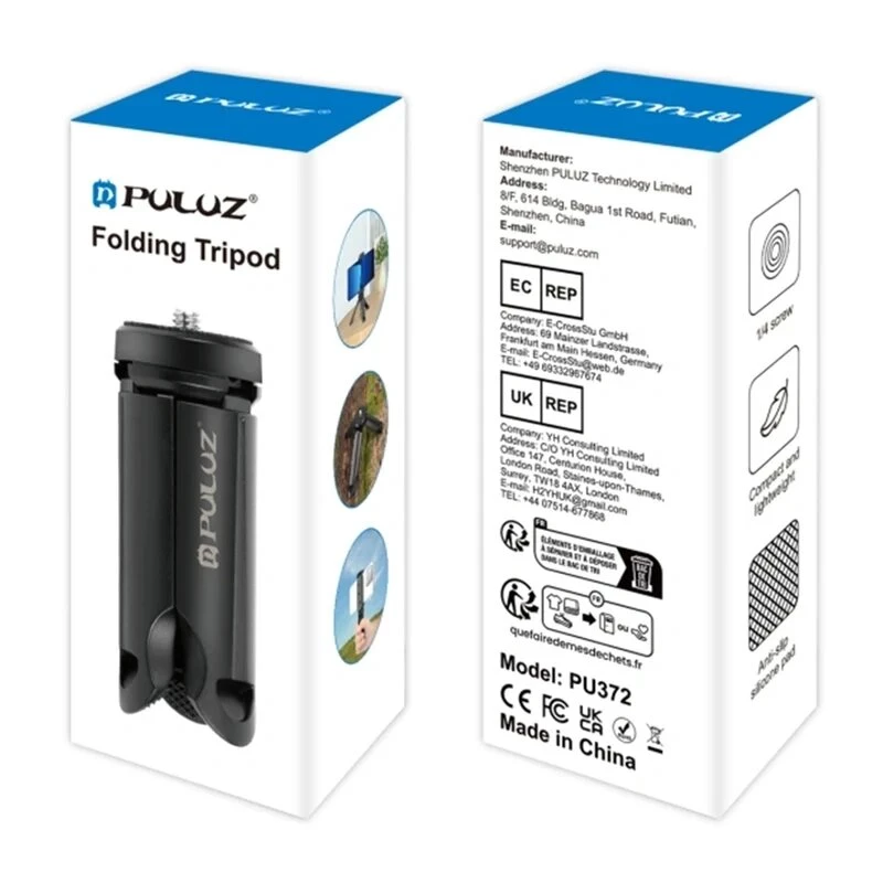 PULUZ PU372 Sulankstomas Tripodas Mobiliesiems Telefonams