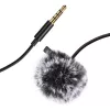 PULUZ PU424 Ausinis Mikrofonas 1,5m 3,5mm TRRS Kryptinis Kondensatorinis Segtuvas Smartfonams, DSLR Fotoaparatams, Nešiojamiems Kompiuteriams - Juoda