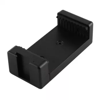 PULUZ PU448B išmaniojo telefono laikiklis trikojui, spyruoklinis spaustukas su 1/4 inch-20 sriegiu, tinka 55-85 mm telefonams, juodas ABS