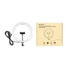 PULUZ PU656B 10 colių LED žiedinė lemputė su telefono laikikliu ir trikoju, 12W, 3000K–6500K, maitinama USB, skirta tiesioginėms transliacijoms, TikTok, YouTube, makiažui, fotografijai