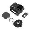 PULUZ PU717B Silikoninis dėklas GoPro HERO 9/10/11/12 juodas – apsauginis dangtelis su objektyvo gaubteliu ir dirželiu