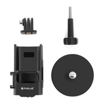 PULUZ PU724B Magnetinis apsauginis dėklas DJI Osmo Pocket 3 - juodas silikoninis dangtelis su objektyvo apsauga
