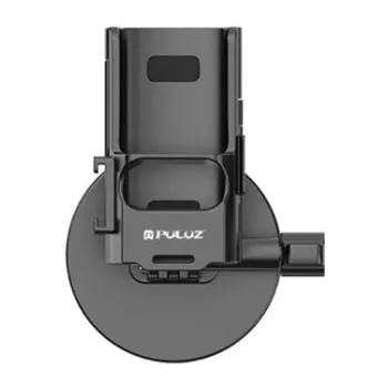 PULUZ PU724B Magnetinis apsauginis dėklas DJI Osmo Pocket 3 - juodas silikoninis dangtelis su objektyvo apsauga