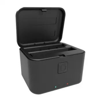 Puluz PU765B įkrovimo dėklas, skirtas Insta360 X5 – 3 vietų baterijų įkroviklis ir laikymo dėžutė (juoda)