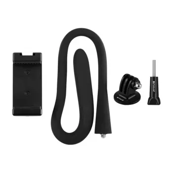 Puluz PU882B lankstus laikiklis su spaustuku – 60 cm gooseneck, 360° sukimas, išmaniesiems telefonams (juodas)