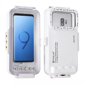 Puluz PU9100W vandeniui atsparus dėklas (45 m) USB-C išmaniesiems telefonams – povandeninė fotografija ir vaizdo įrašai (baltas) | ITwork.lt