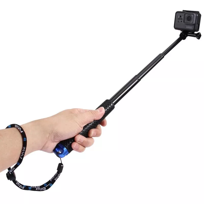 PULUZ Selfie Stick, skirtas sportinėms kameroms (DJI, GoPro, Insta360) - juoda